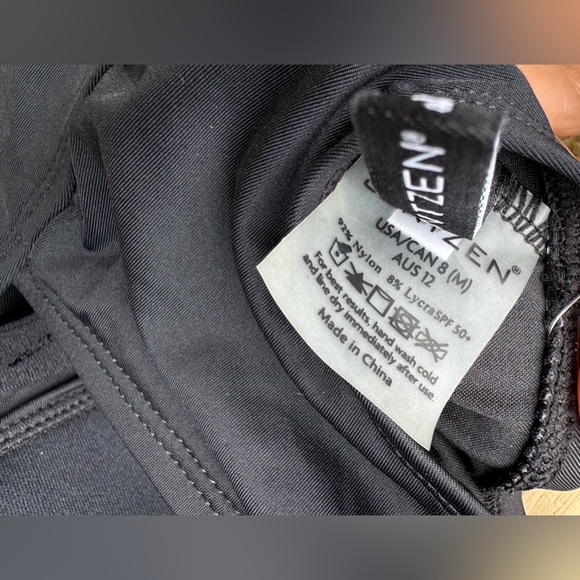 NWT- Jantzen Swimsuit One Piece Geometric Black White Lined - Picture 7 of 8